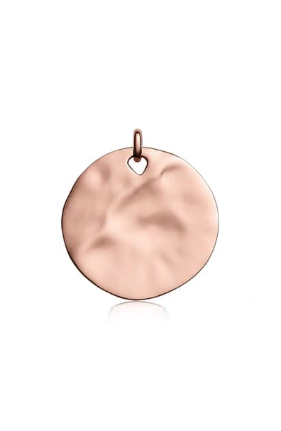 Monica Vinader Siren Shore Pendant Charm In Rose Gold