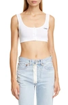 OFF-WHITE SNAP FRONT CROP TANK,OWAD085E191430910110