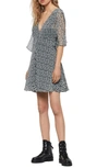 ALLSAINTS IVEY FLORAL SPLIT SLEEVE MINIDRESS,WD580Q