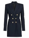 BALMAIN Double-Breasted Stretch-Wool Jacket Dress