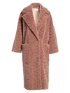 Nanushka Imogen Faux Fur Teddy Coat In Faded Rose