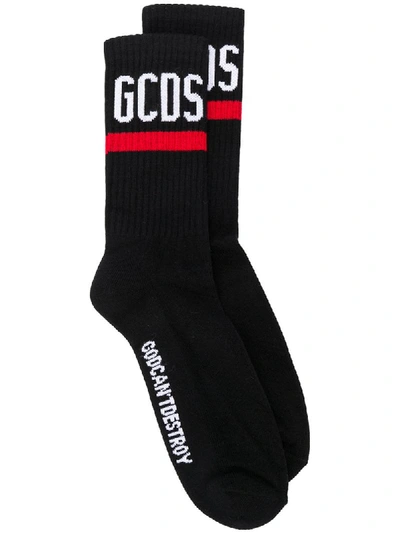 Gcds Logo Socks - Black In Black