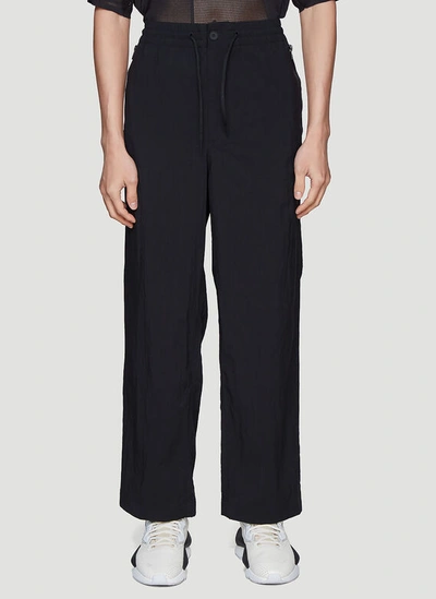 Y-3 Slim-fit Drop Crotch Track Pants In Black