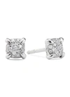 David Yurman 18k White Gold Precious Chatelaine Diamond Cluster Stud Earrings In Metallic,white