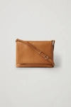 Cos Small Soft-leather Shoulder Bag In Beige