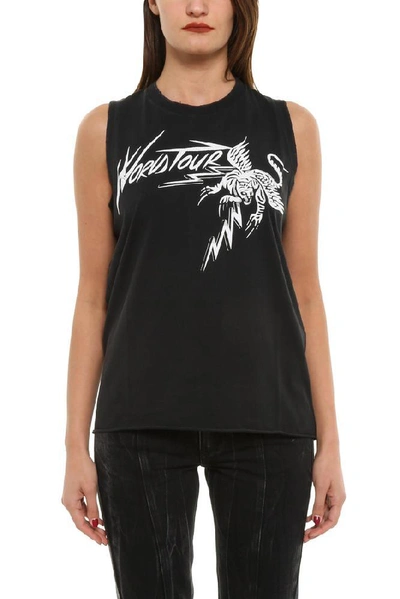 Givenchy World Tour Tiger Print Tank Top In Black