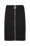 GIVENCHY GIVENCHY ZIP FRONT MINI CREPE SKIRT