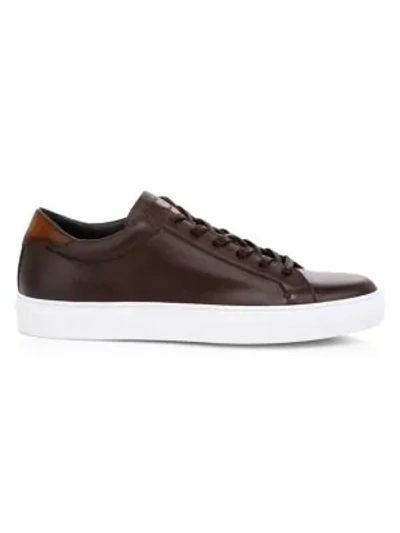 To Boot New York Knox Leather Sneakers In Brown