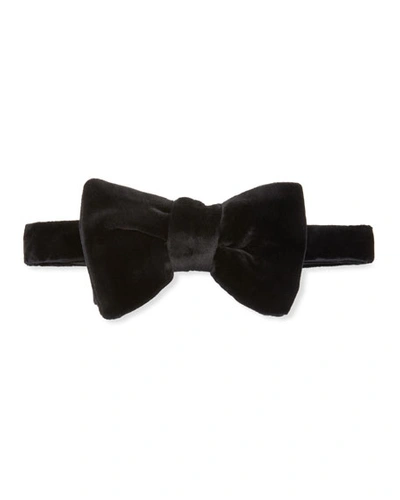 Tom Ford Men's Velvet Evening Bow Tie In Black