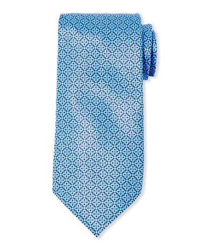 Stefano Ricci Men's Small Medallion Silk Tie In Blue/red
