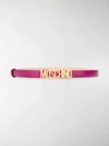 Moschino Gürtel Mit Logo-applikation In Pink