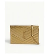 SAINT LAURENT Monogram quilted leather wallet-on-chain,25337970