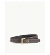 SAINT LAURENT LOGO-BUCKLE LEATHER BELT