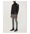 THE KOOPLES LEATHER-TRIMMED COTTON BOMBER JACKET