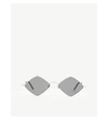 Saint Laurent Lisa Diamond-frame Metal Sunglasses In Silver