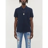 Alexander Mcqueen Skull-embroidered Cotton-pique Polo Shirt In Navy