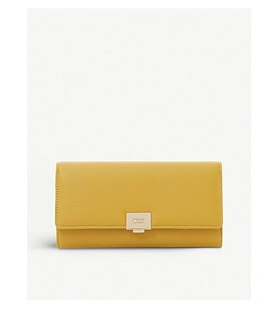 Dune Kavard Faux-leather Purse In Yellow-plain Synthetic