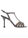 PRADA LEATHER SANDALS WITH STUDS,11012298