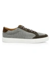 ELEVENTY Flannel & Suede Low-Top Trainers