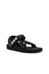 JOHN ELLIOTT JOHN ELLIOTT X BLACKMEANS X SUICOKE LOTUS SANDAL IN BLACK,JOHF-MZ12