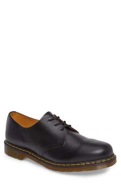 Dr. Martens' Plain Toe Derby In Black/ Leopard