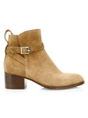 RAG & BONE WOMEN'S WALKER BUCKLE SUEDE ANKLE BOOTS,0400011431803