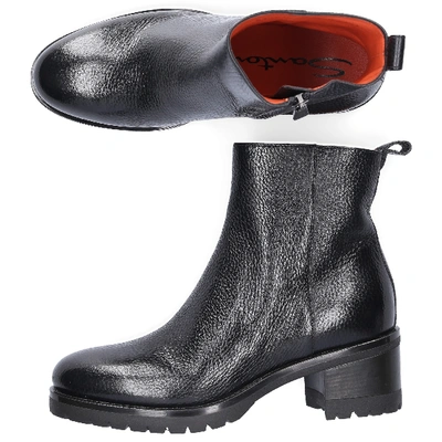 Santoni Ankle Boots 57561 Calfskin Black