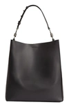 Allsaints Captain Leather Tote In Dark Navy Blue