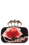 ALEXANDER MCQUEEN EMBROIDERED ROSES KNUCKLE BOX CLUTCH,5837261CCKY