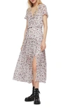 ALLSAINTS Alix Freefall Floral Print Midi Dress,WD443Q