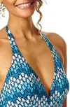 VILEBREQUIN HERRINGBONE TURTLE ONE-PIECE SWIMSUIT,FMSH9H03