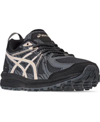 Asics Men's Frequent Trail Running Sneakers From Finish Line In Black/birch