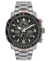 Citizen Eco-drive Men's Analog-digital Promaster Skyhawk A-t Titanium Bracelet Watch 45mm In Stainless Steel