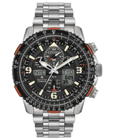 CITIZEN ECO-DRIVE MEN'S ANALOG-DIGITAL PROMASTER SKYHAWK A-T TITANIUM BRACELET WATCH 45MM