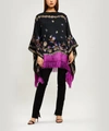 ETRO SILK-BLEND JACQUARD FRINGED PONCHO,000622162