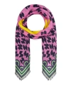 LA DOUBLEJ GRAPHIC BOMB SQUARE CASHMERE-BLEND SCARF,5057865648668