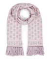 Alexander Mcqueen Wool-blend Fringed Skull Scarf In Pink