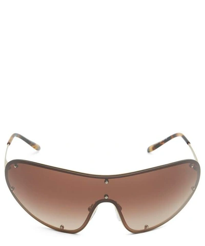 Prada Shield Metal Sunglasses In Brown