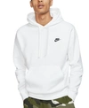 Nike Sportswear Club Logo-embroidered Cotton-blend Jersey Hoodie In White