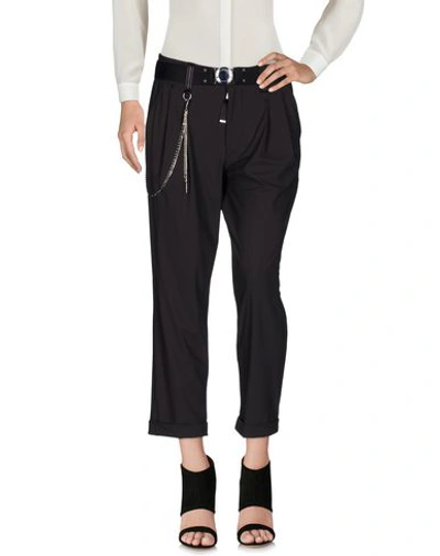 High By Claire Campbell Cropped Pants & Culottes In Steel Grey