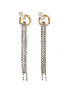 MIU MIU TWO-TONE EMBELLISHED DROP EARRINGS