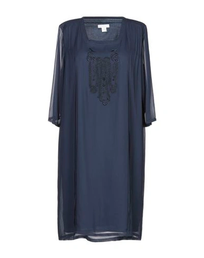 Intropia Short Dress In Dark Blue