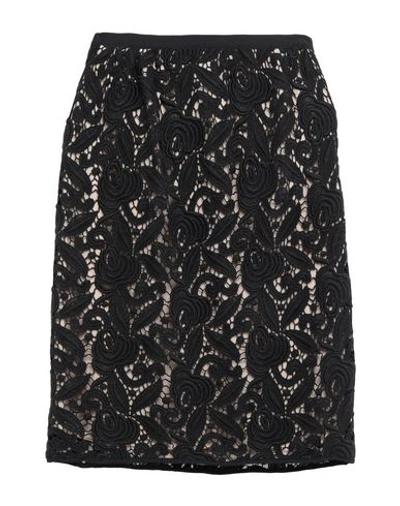 Intropia Knee Length Skirt In Black