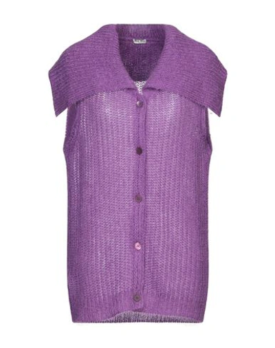 Miu Miu Cardigan In Purple