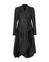 HIGH BY CLAIRE CAMPBELL HIGH WOMAN COAT BLACK SIZE 6 WOOL, FLAX, NYLON, POLYESTER, RAYON,41910583SK 4