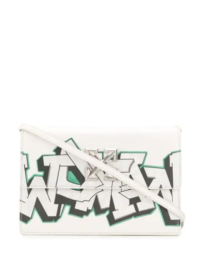 Off-white Jitney 4.3 Graffiti Top-handle Bag In White