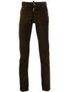 DSQUARED2 DSQUARED2 SLIM-FIT CORDUROY TROUSERS - 棕色