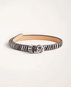 ANN TAYLOR ZEBRA PRINT HAIRCALF SKINNY BELT,516379