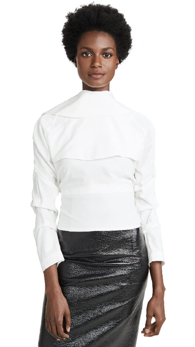 A.w.a.k.e. Jacket-turned Top In White