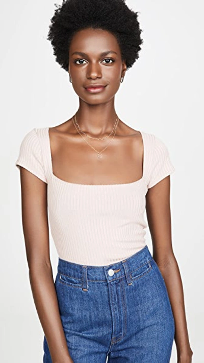 Reformation Bardot Top In Ivory